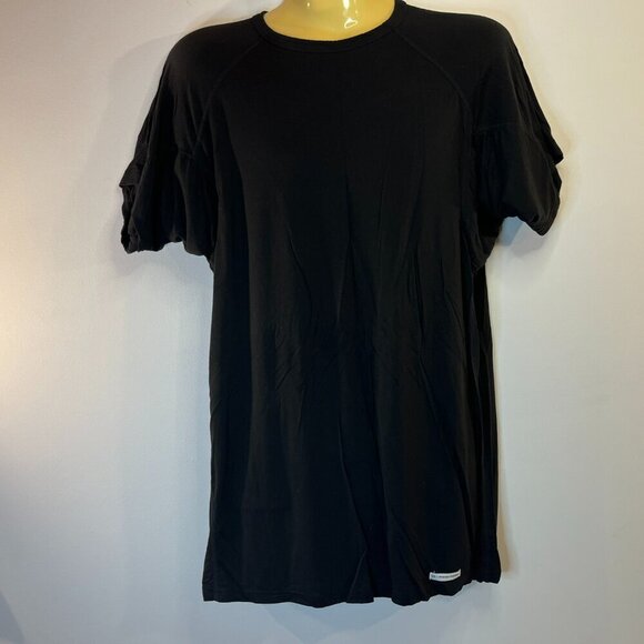 EJIS Men's Crew Neck Micro Modal Sweat Proof Black Undershirt - Size Large - Picture 2 of 5